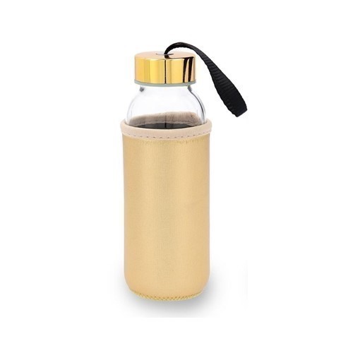 BOTELLA QUIDATE 0.3L C/FUNDA METALIZADA ORO